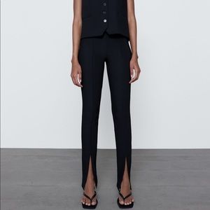 Zara Slit Ribbed Leggings